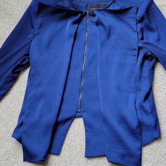 BCBG Maxazria Flora Blue jacket blazer Medium - Picture 5 of 8